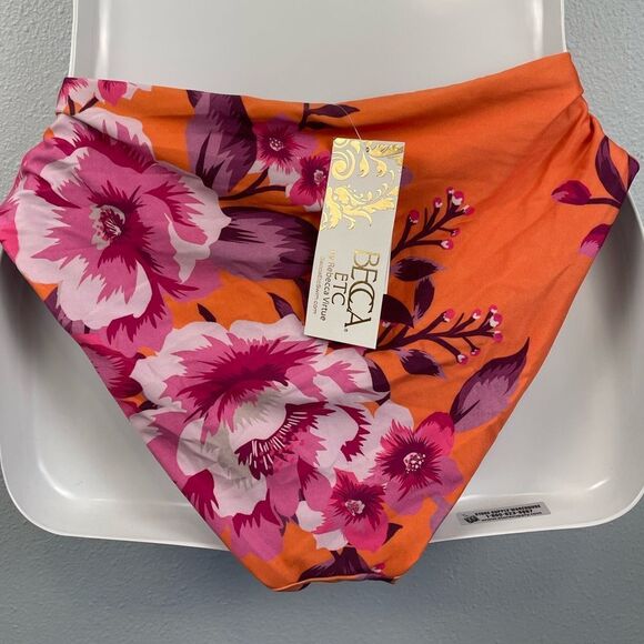 NWT Becca Floral Bikini Bottoms Size 1X - Picture 2 of 3